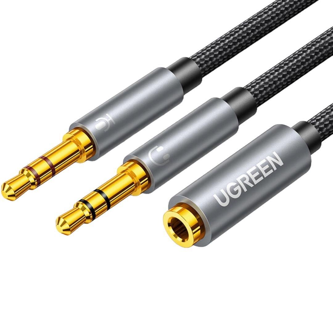 Кабель-розгалужувач для гарнітури UGREEN AV140 3,5 мм 20 см Чорний (20899) Кабель-розгалужувач для гарнітури UGREEN AV140 3,5 мм 20 см Чорний (20899)