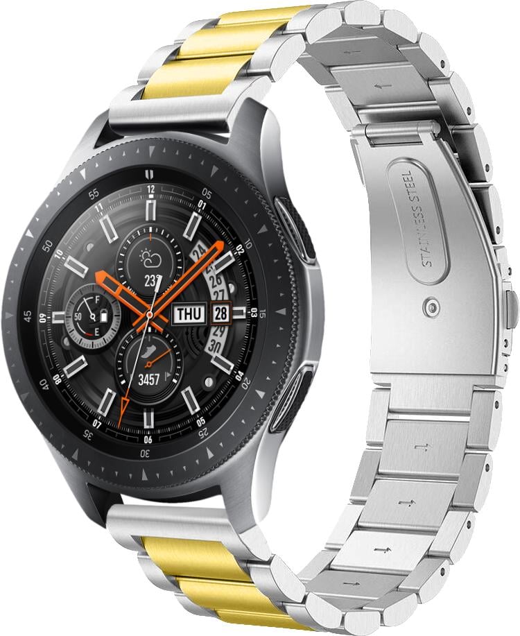 Металевий ремінець Shain Line для Galaxy Watch 42 мм Silver Gold (28107-67)