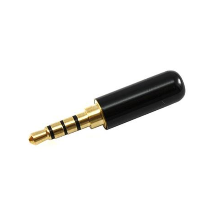 Штекер TRRS stereo 4pin металлический корпус позолоченный 3,5 мм mini-jack (286875)
