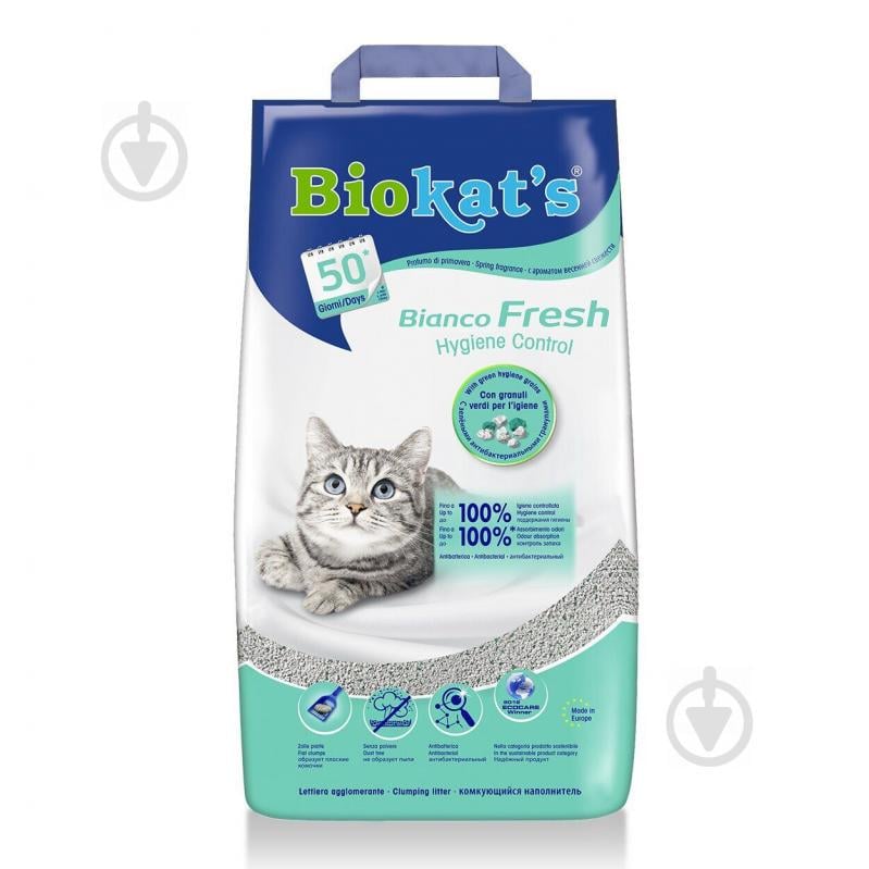 Наполнитель бентонитовый Biokats Bianco Fresh 10 л