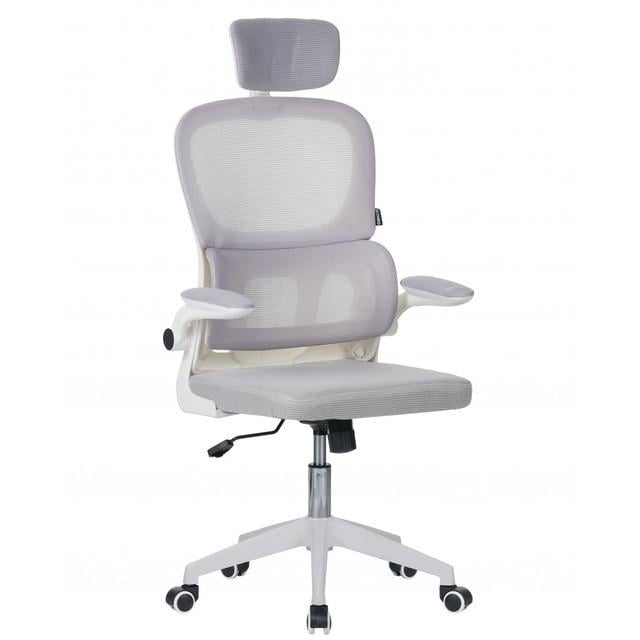 Офісне крісло на колесах із підголівником Bonro B-122 Біло-сірий (2839712797) Офісне крісло на колесах із підголівником Bonro B-122 Біло-сірий (2839712797)