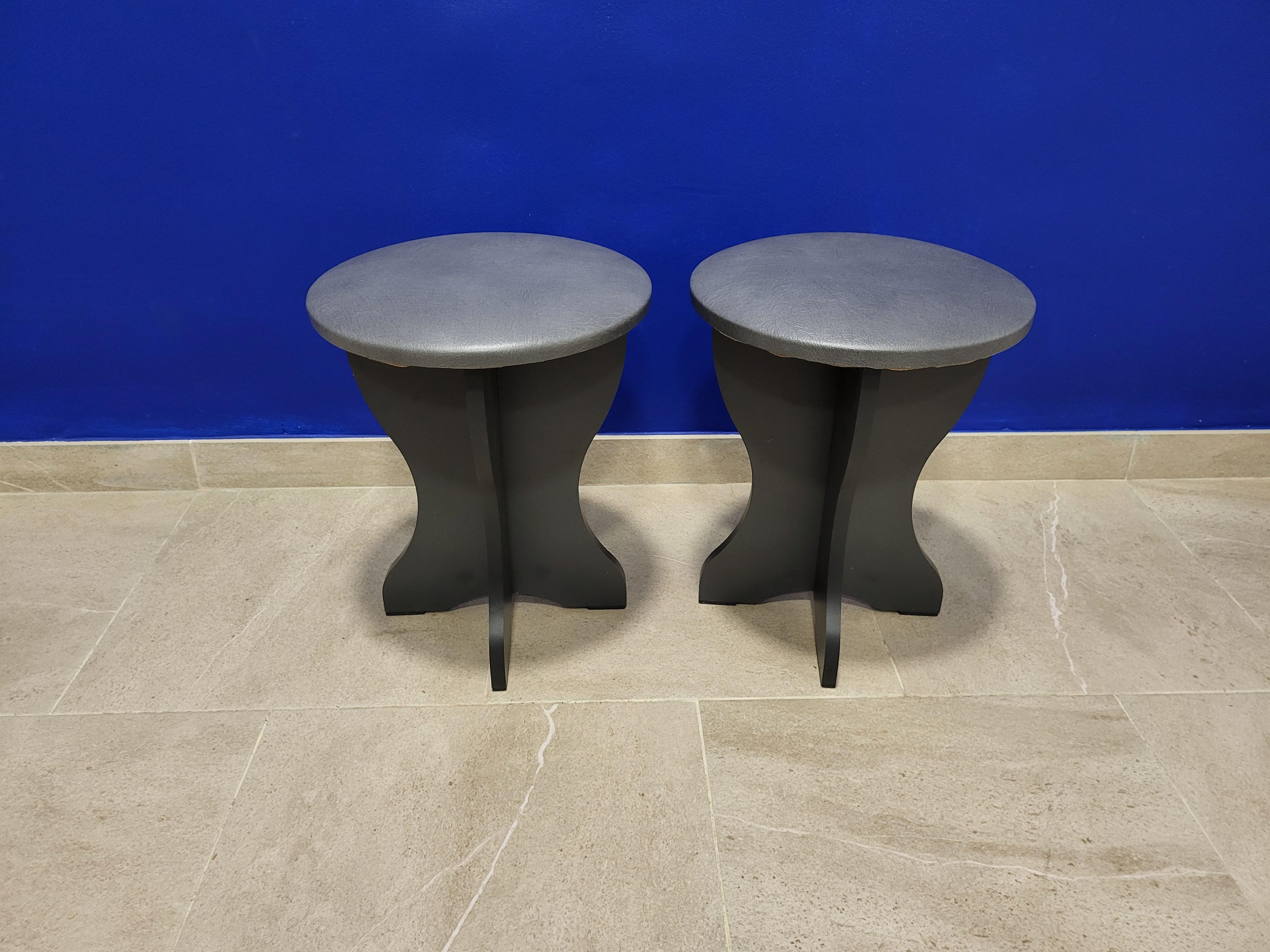 Комплект табуретов Боярин ДСП/экокожа 35х35х42 см 2 шт. Антрацит/Серый (2T-A-ES)