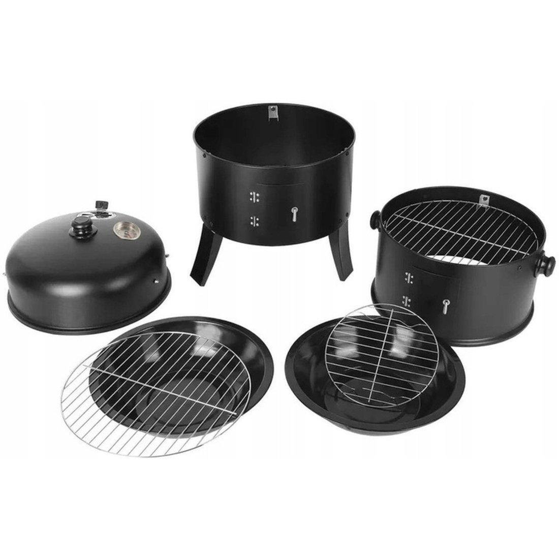 Гриль-коптильня угольный Garden Line BBQ5306 3 W 1 40x84 см Черный Гриль-коптильня угольный Garden Line BBQ5306 3 W 1 40x84 см Черный