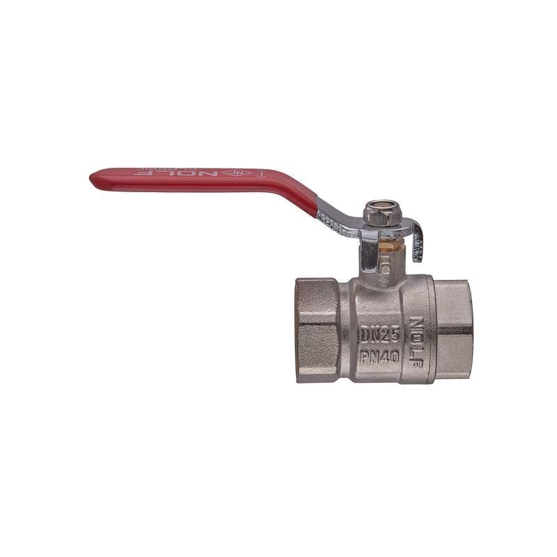 Кран шаровой Nolf classic NFC.611-10 ручка рычаг латунь 1" FF ГГВ В/В Красный (OL-NF3146) - фото 2 Кран шаровой Nolf classic NFC.611-10 ручка рычаг латунь 1" FF ГГВ В/В Красный (OL-NF3146) - фото 2