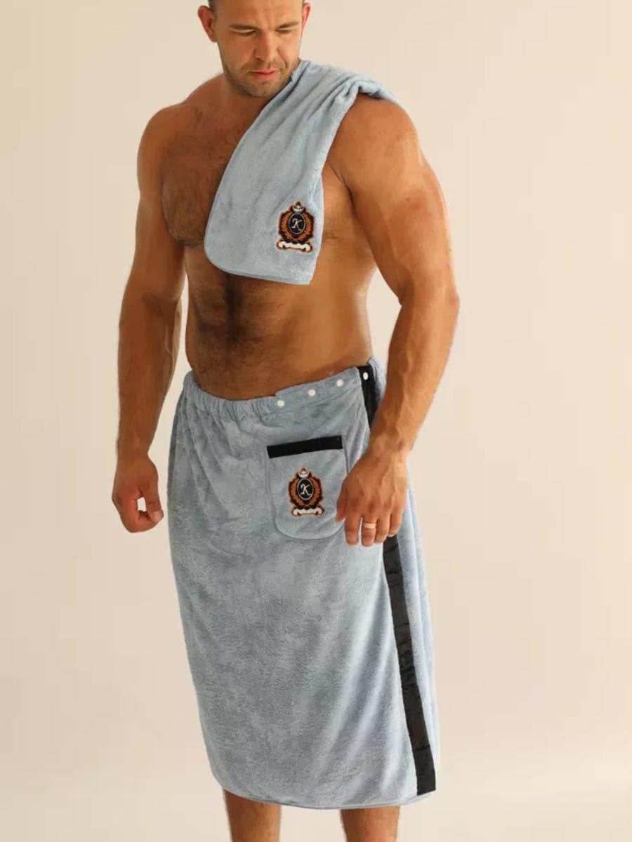 Кілт банний 85х150 см Сірий (П4К-novo-m-sauna-013)