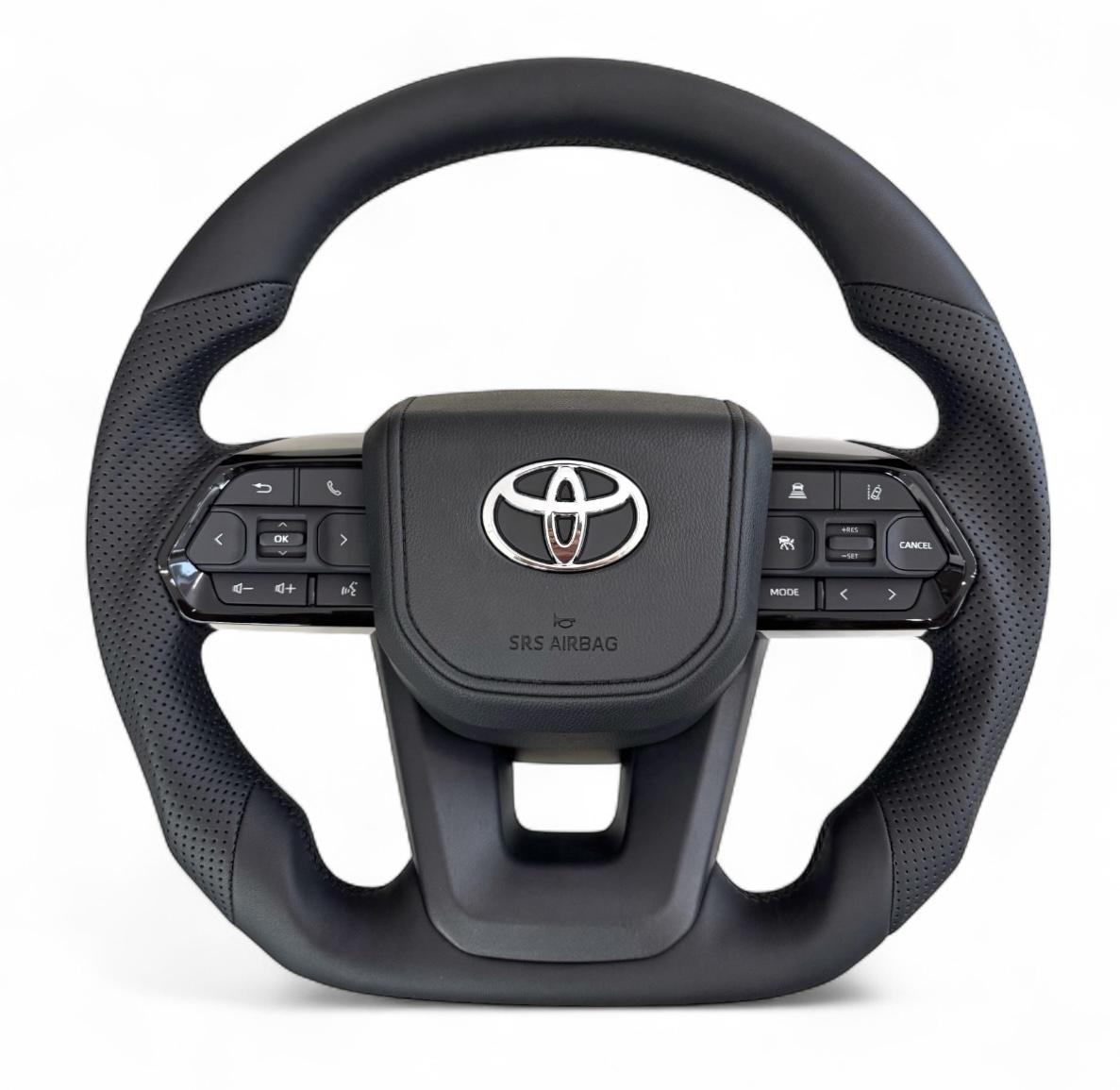 Кермо для Toyota Land Cruiser 200 Prado 150 Без підігріву шкіра зі скошеним низом логотип хром (29342176) Кермо для Toyota Land Cruiser 200 Prado 150 Без підігріву шкіра зі скошеним низом логотип хром (29342176)