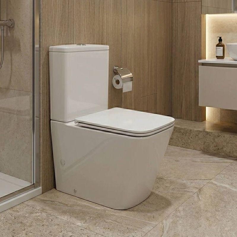 Унитаз компакт Devit Flow Square 610x365 прямоугольный с сиденьем Белый (DFL2170211W)