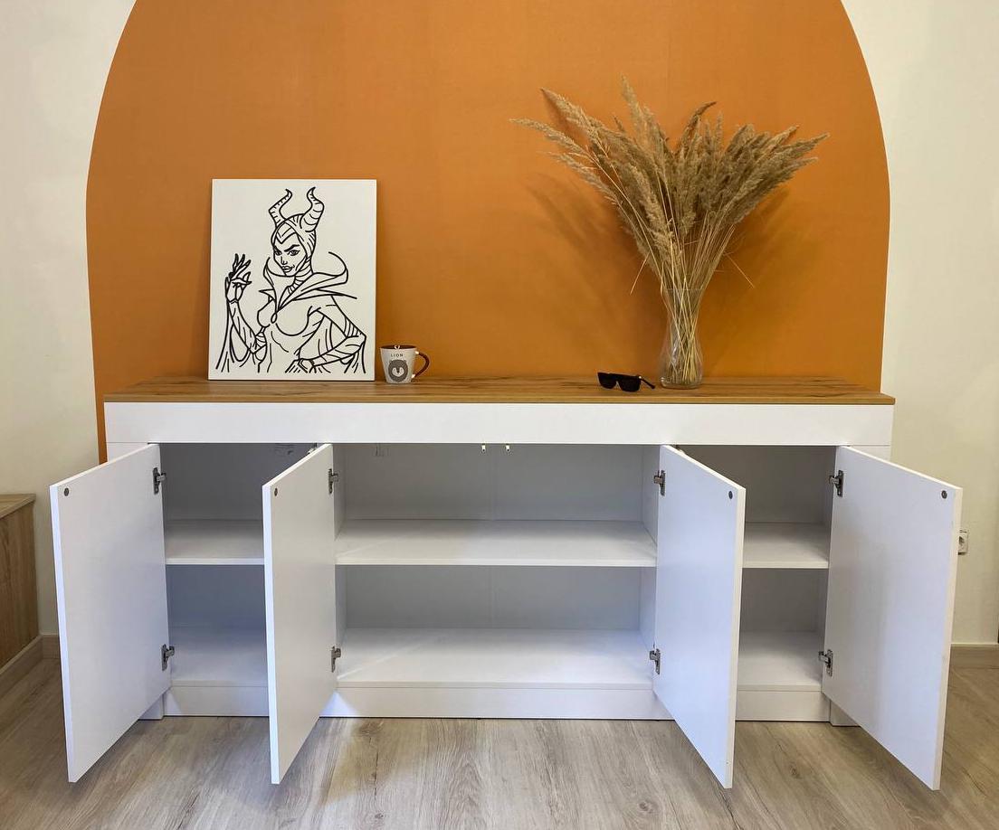 Комод LION Ларрі-1 190х35х84 см Нiмфея альба/Дуб Аппалачи (LION-041009) - фото 8 Комод LION Ларрі-1 190х35х84 см Нiмфея альба/Дуб Аппалачи (LION-041009) - фото 8