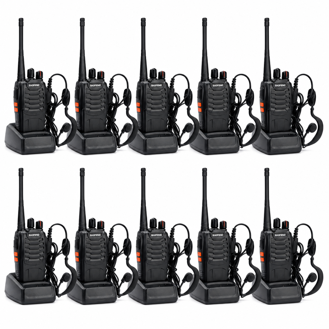Комплект портативных раций Baofeng BF-888 Ten Pack 10 шт. (2200000758941)