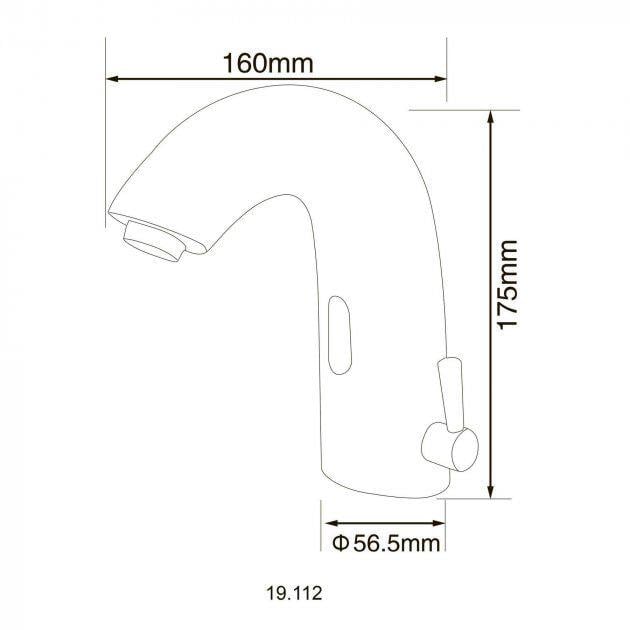 Смеситель сенсорный для раковины Hotec 19.112 DC/AC Hot/Cold - фото 3