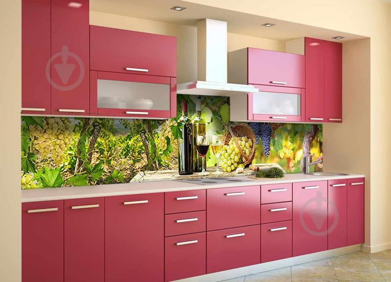 Скинали на кухню Zatarga «Солнечный Виноград» 600х2500 мм виниловая 3Д наклейка кухонный фартук самоклеящаяся Z180611 Скинали на кухню Zatarga «Солнечный Виноград» 600х2500 мм виниловая 3Д наклейка кухонный фартук самоклеящаяся Z180611