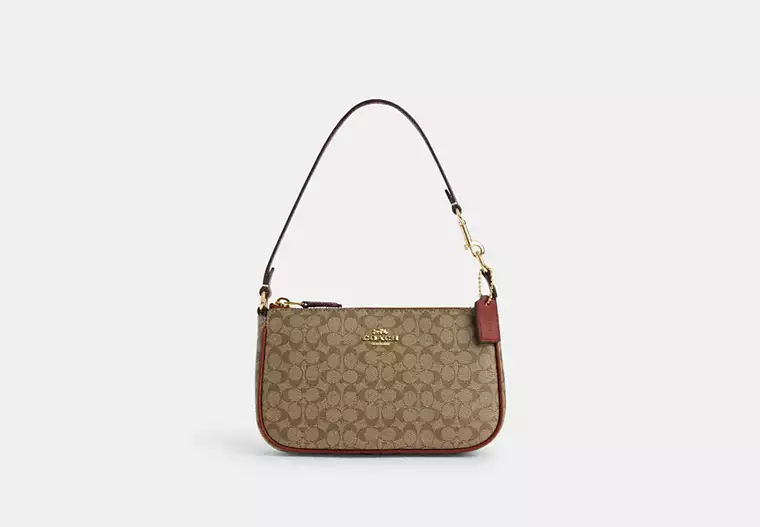 Сумка женская Coach Nolita 19 In Signature Canvas Gold/Khaki/Terracotta