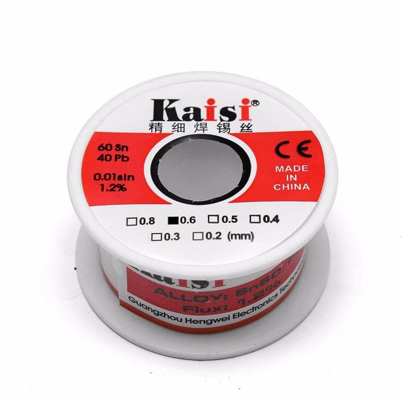 Припой проволочный на катушке Kaisi Sn60/Pb40 0,6 мм 40 г (ART-15391)