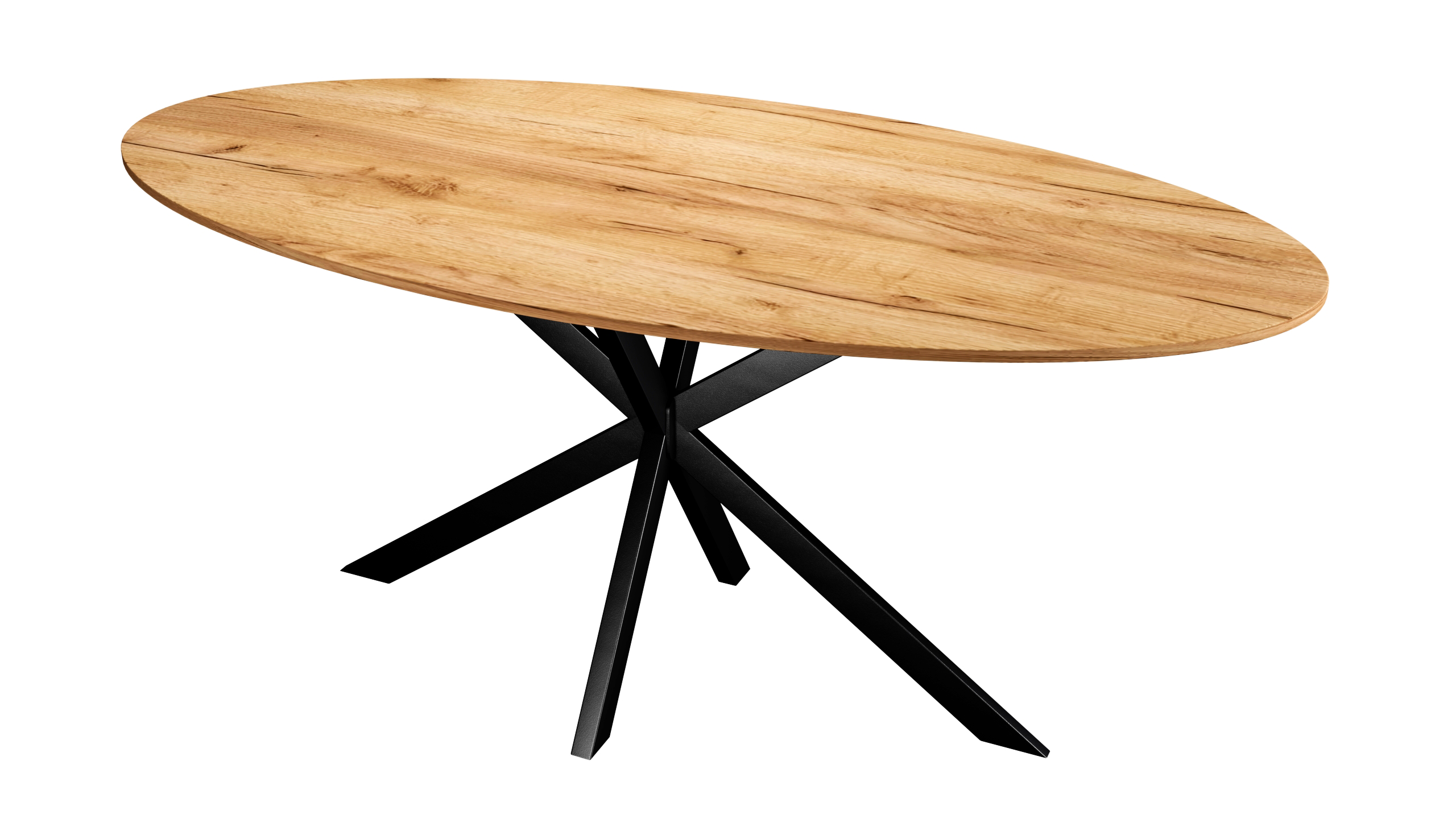 Стіл Zalizo Aster Oval 750х750 мм Дуб Крафт Золотий