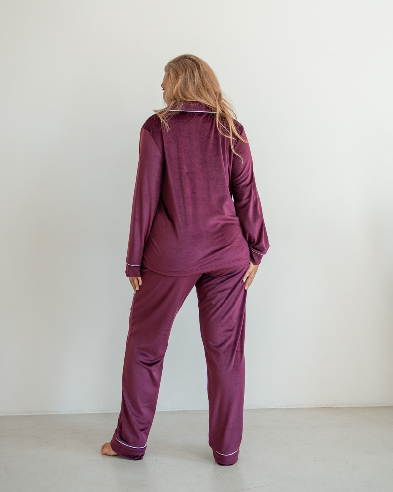 Пижама женская Модельер 7622 р. 42 Бордовый (14070) - фото 6 Пижама женская Модельер 7622 р. 42 Бордовый (14070) - фото 6