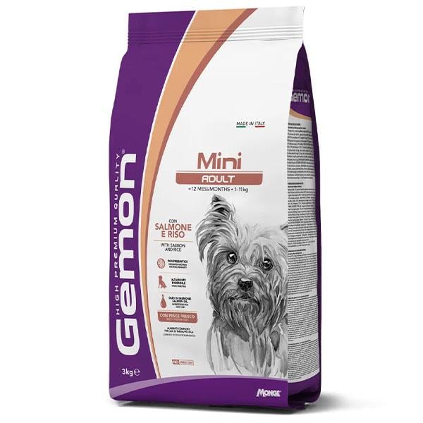 Корм для собак сухой GEMON Dog Mini лосось с рисом 3 Кг (000025764) Корм для собак сухой GEMON Dog Mini лосось с рисом 3 Кг (000025764)