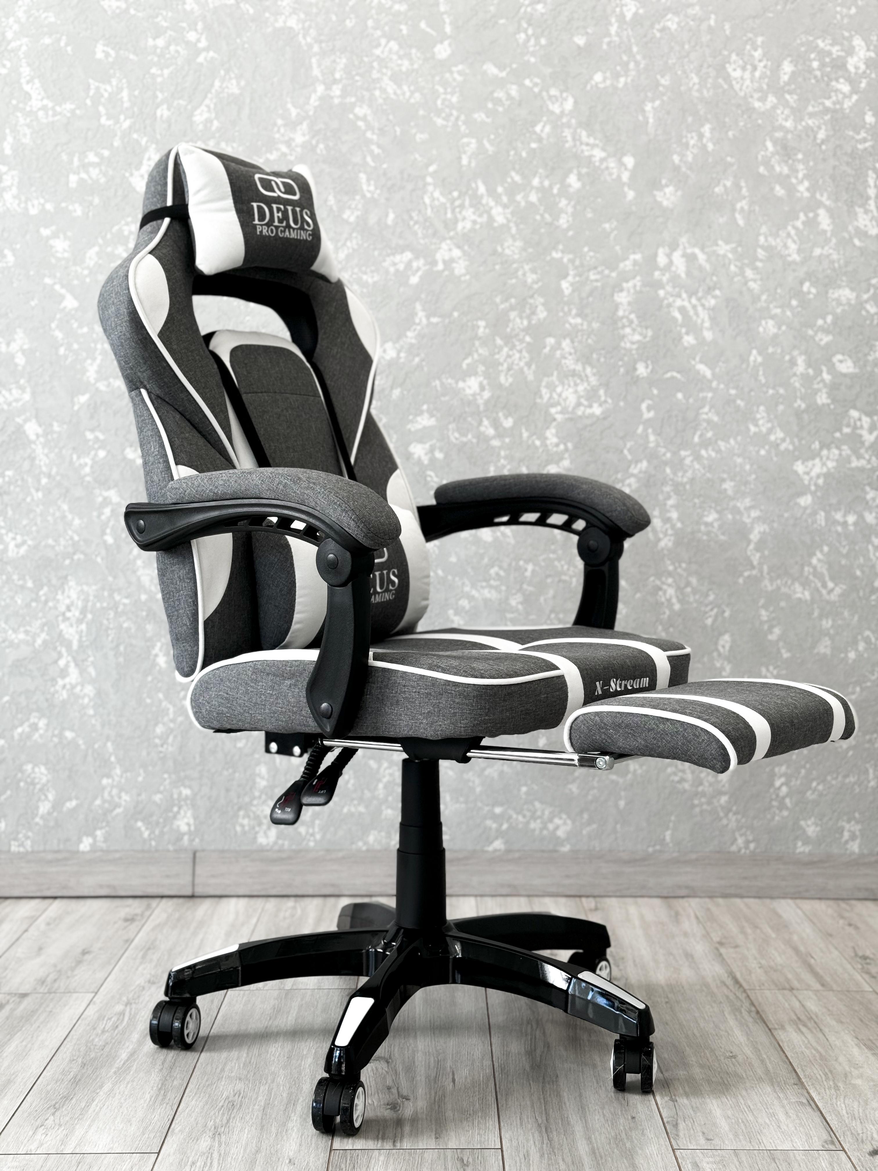 Крісло ігрове Deus T14 Сірий/Білий - фото 3