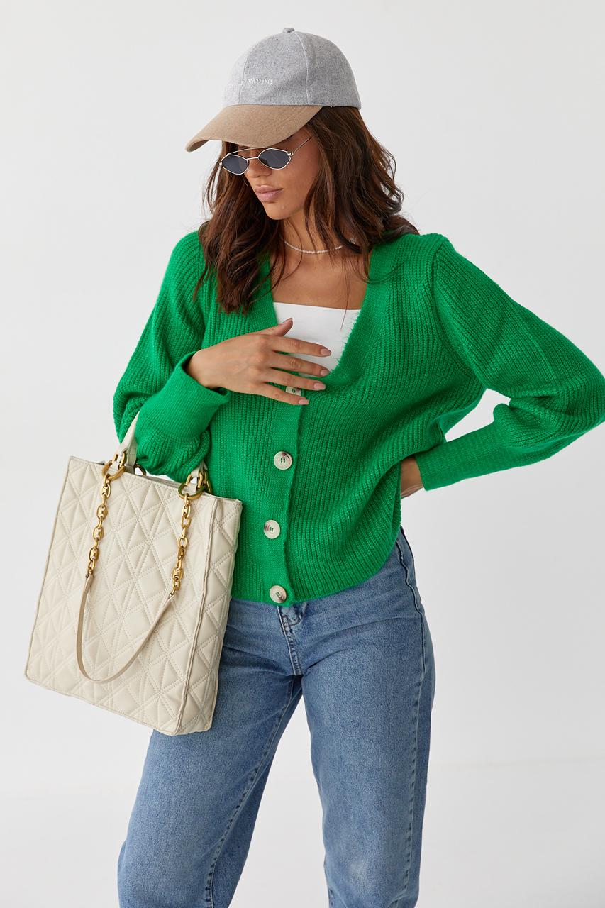 Кардиган вязаный PORTAKAL S Зеленый (9528471) - фото 5 Кардиган вязаный PORTAKAL S Зеленый (9528471) - фото 5