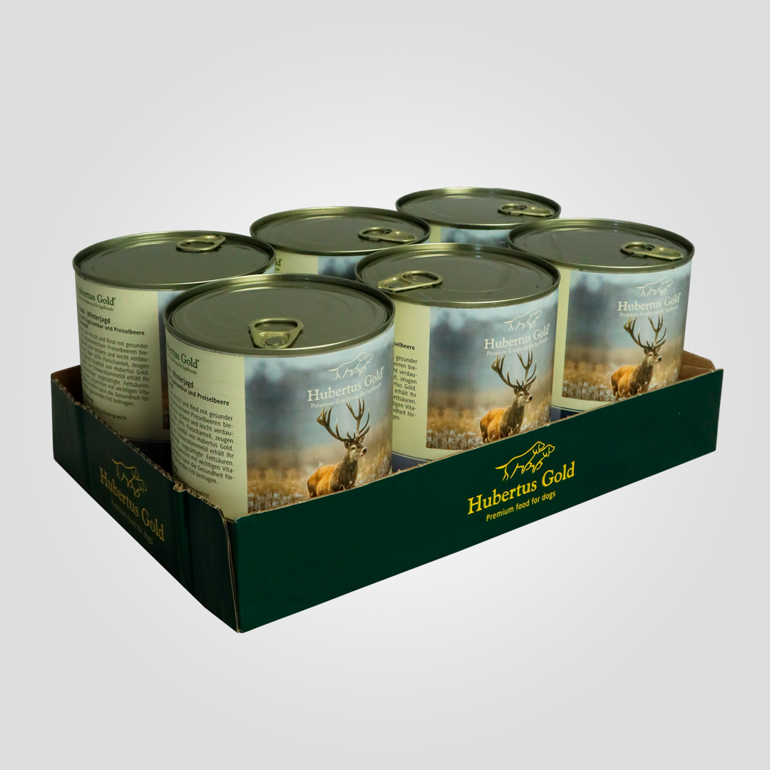 Консерва для собак Hubertus Gold Hirsch&Rind оленина и говядина с топинамбуром 800 г 6 шт. (20505476)