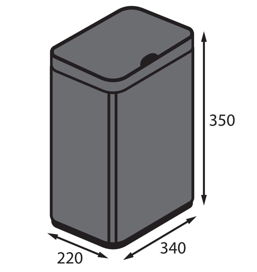 Відро для сміття сенсорне Koer TC-020212-07 прямокутне 12 л Графіт (KR5585) - фото 8 Відро для сміття сенсорне Koer TC-020212-07 прямокутне 12 л Графіт (KR5585) - фото 8