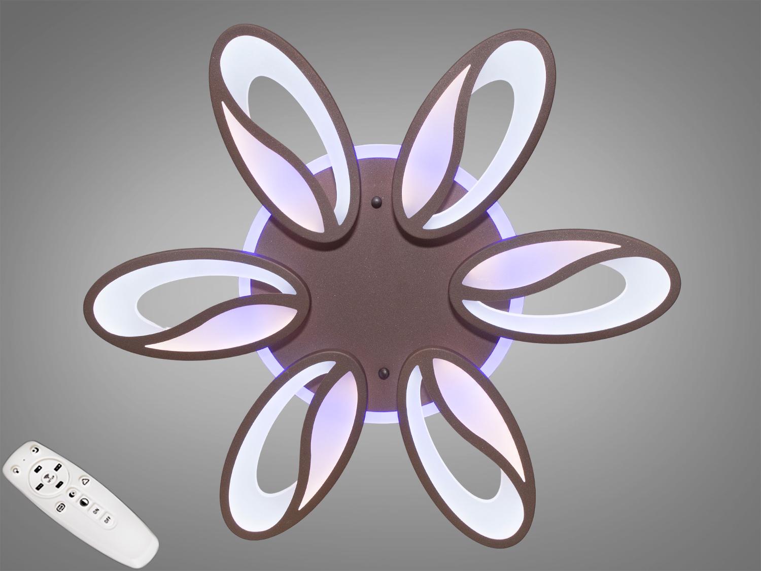 Люстра светодиодная 105 Вт Коричневый (8090/6CF 3col dim) - фото 1 Люстра светодиодная 105 Вт Коричневый (8090/6CF 3col dim) - фото 1