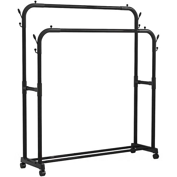 Стойка для одежды и обуви Drying Rack двойная до 35 кг 150х96х45 см Black (17892177)