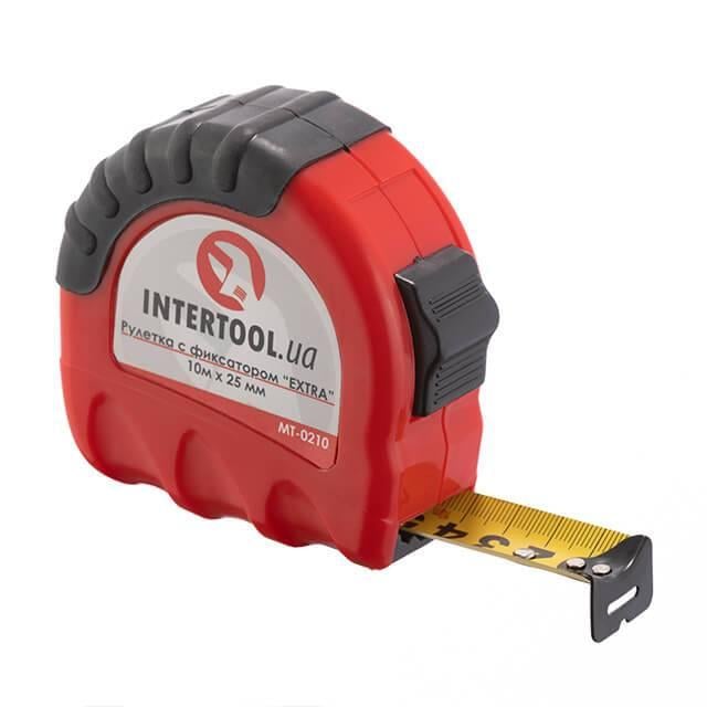 Рулетка з металевим полотном Intertool Extra 10 м x 25 мм (MT-0210)