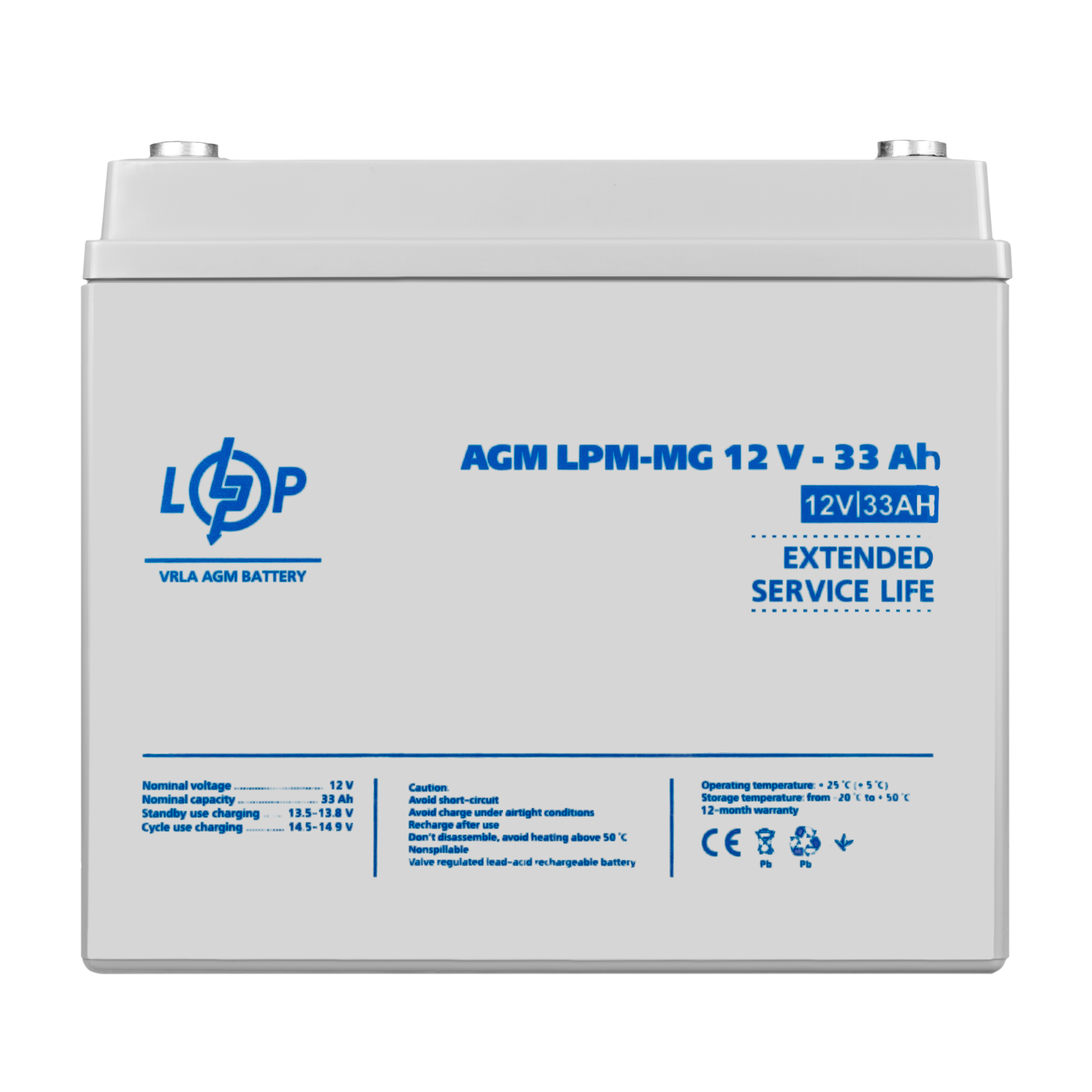 Аккумулятор мультигелевый LPM-MG 12V-33 Ah