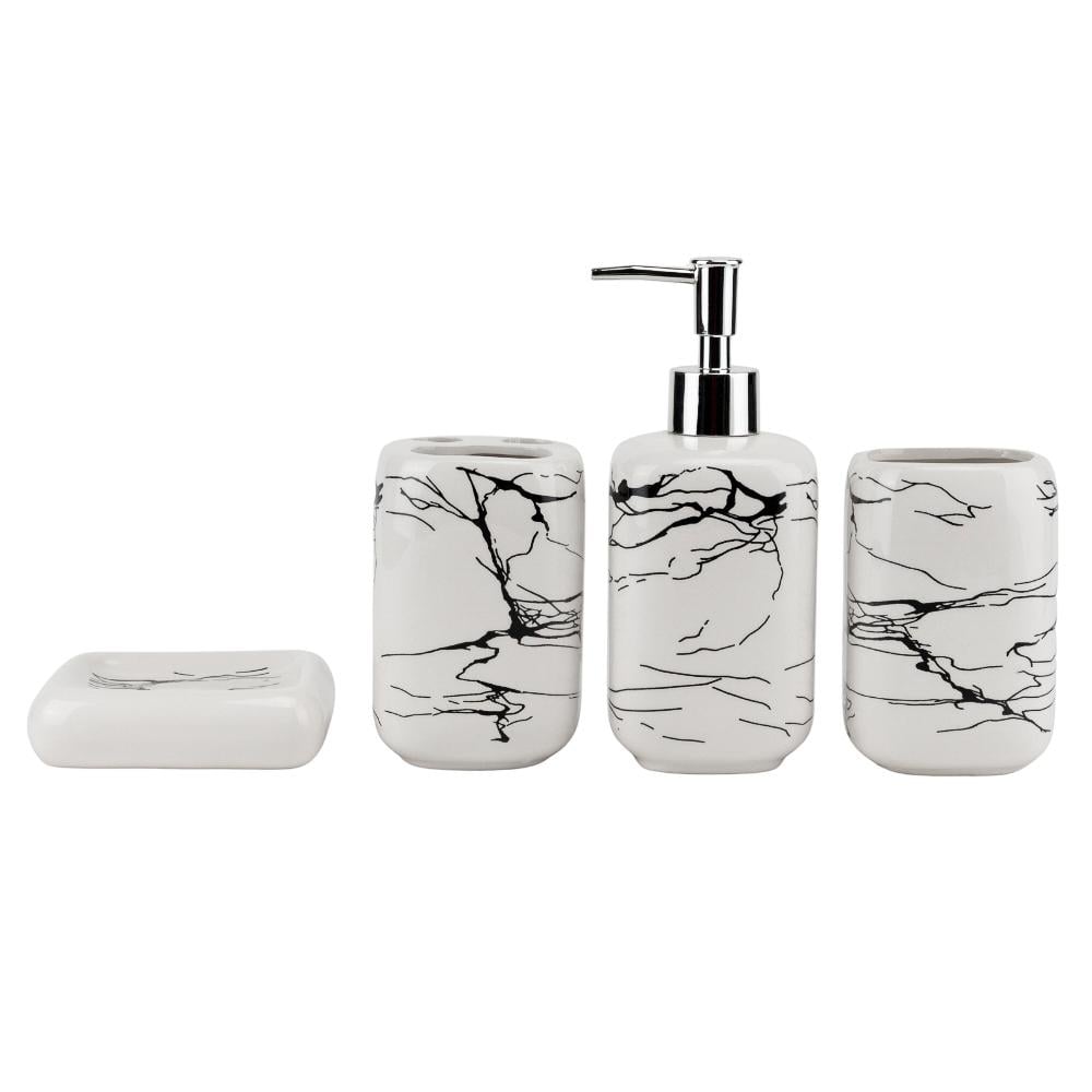 Набір аксесуарів для ванної кімнати дозатор/склянки/мильниця 4 пр. (50029)