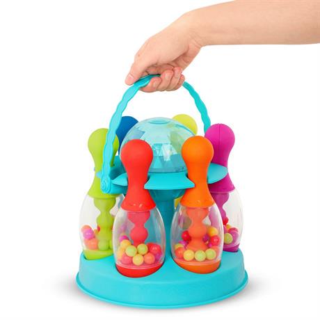 Дитячий боулінг Battat з підставкою Блакитний (BX4511Z) - фото 2 Дитячий боулінг Battat з підставкою Блакитний (BX4511Z) - фото 2