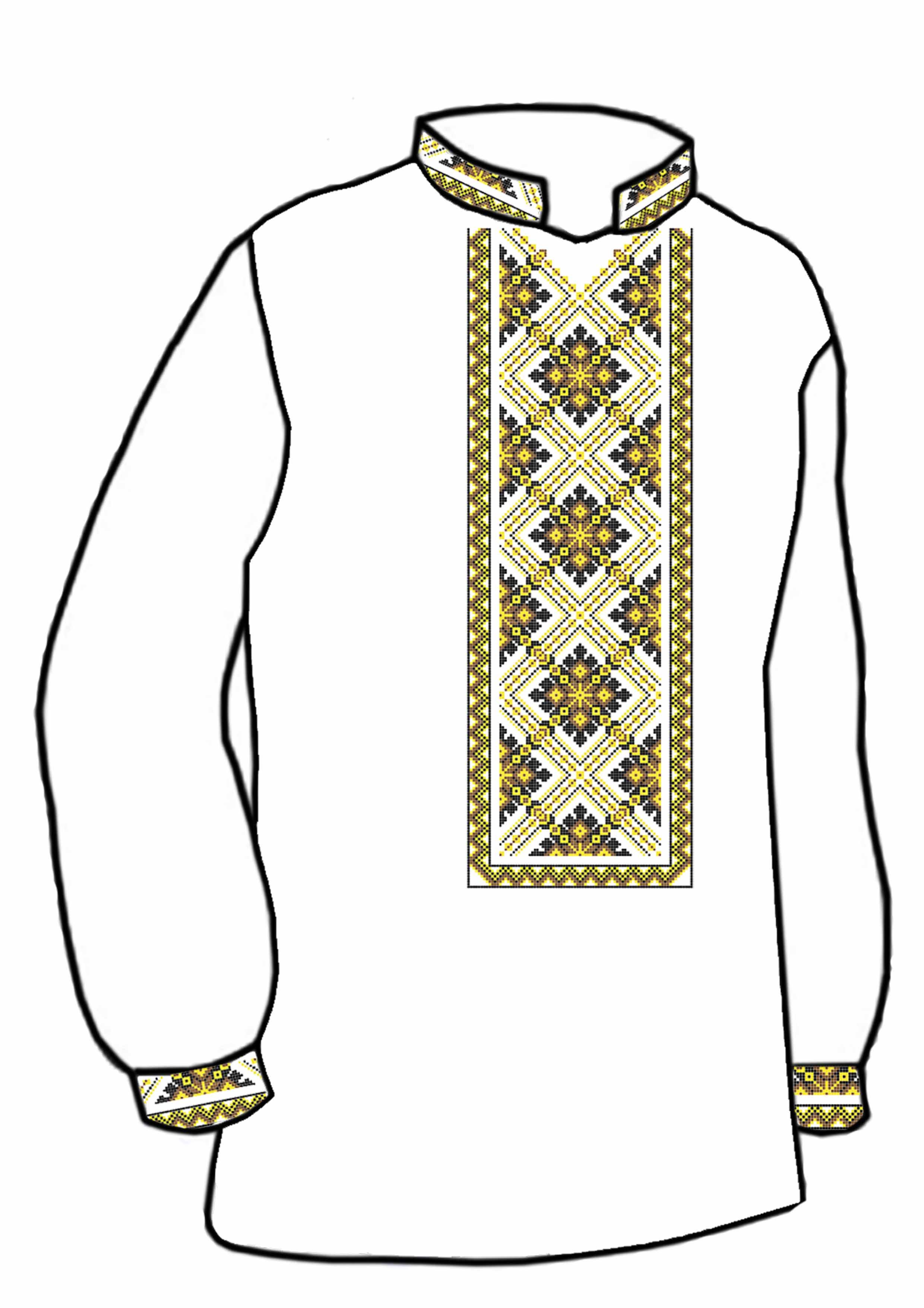 Заготовка для вишивки нитками або бісером сорочка СЧД-188 домоткане полотно Заготовка для вишивки нитками або бісером сорочка СЧД-188 домоткане полотно