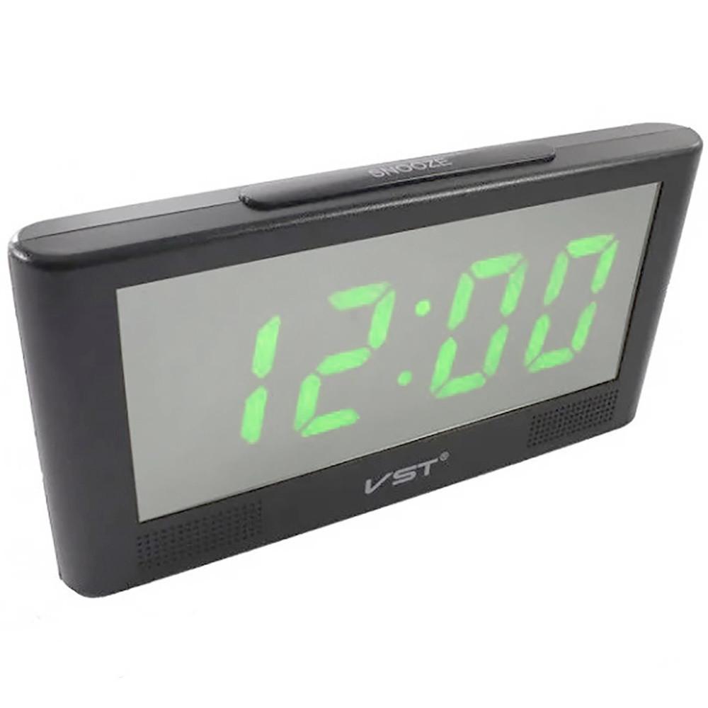 Настільний годинник VST 732-Y зелене підсвічування