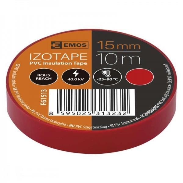 Изолента Emos Pvc 15/10 Red