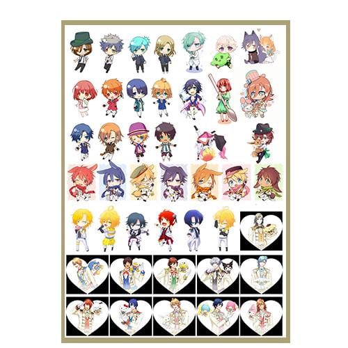 Стикеры наклейки аниме Поющий принц А3 лист (stik_218)