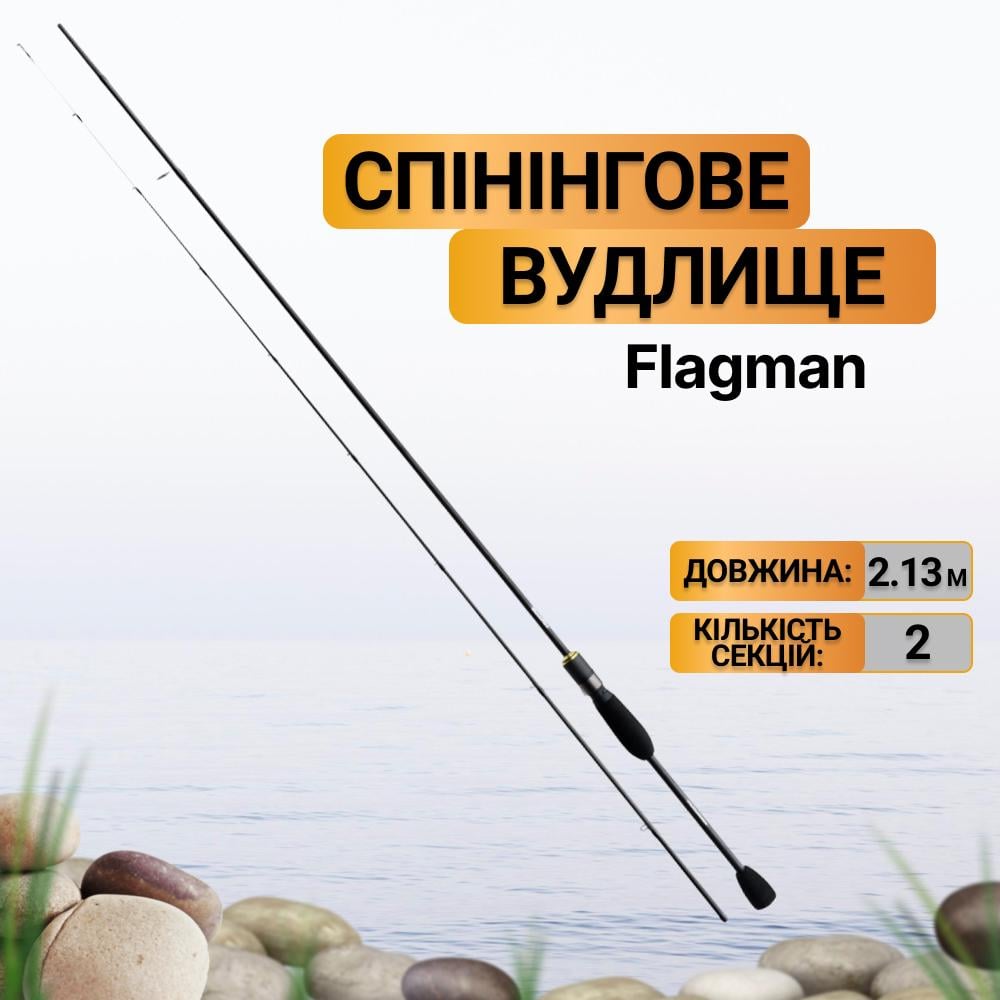 Удилище спиннинговое Flagman '24 Blackfire Solid 70SUL 2,13 м 0,5-5 г (BS70SUL) - фото 2