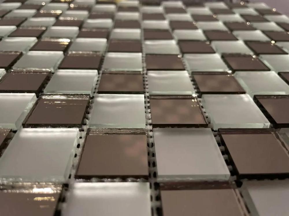 Мозаїка дзеркальна Decor Stone Hub Zs-mix-SB шахова дошка для обрамлення 330x330 мм Бронзовий з сатином (004180) - фото 4