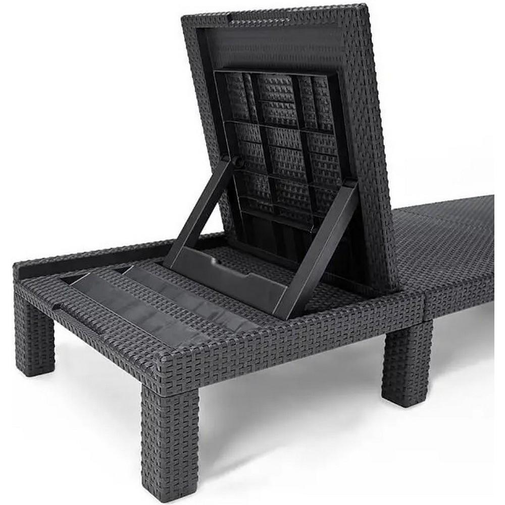 Шезлонг Keter Daytona Deluxe с подушками Графитовый (252223) - фото 5 Шезлонг Keter Daytona Deluxe с подушками Графитовый (252223) - фото 5