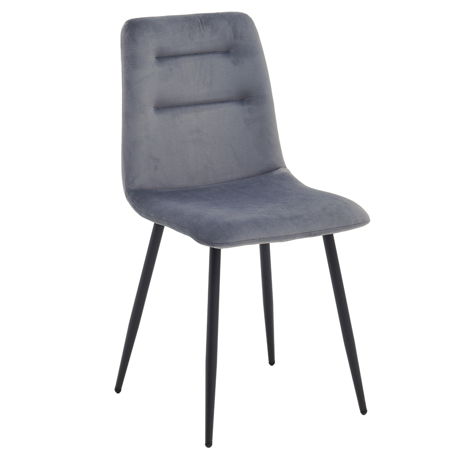 Стілець кухонний Intarsio RUBY велюр Чорний/Сірий