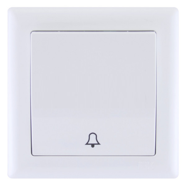 Вимикач УЄК BOLERO ВК01-14-0-ББ 1-клавішний кнопковий Білий (EVB14-K01-10)