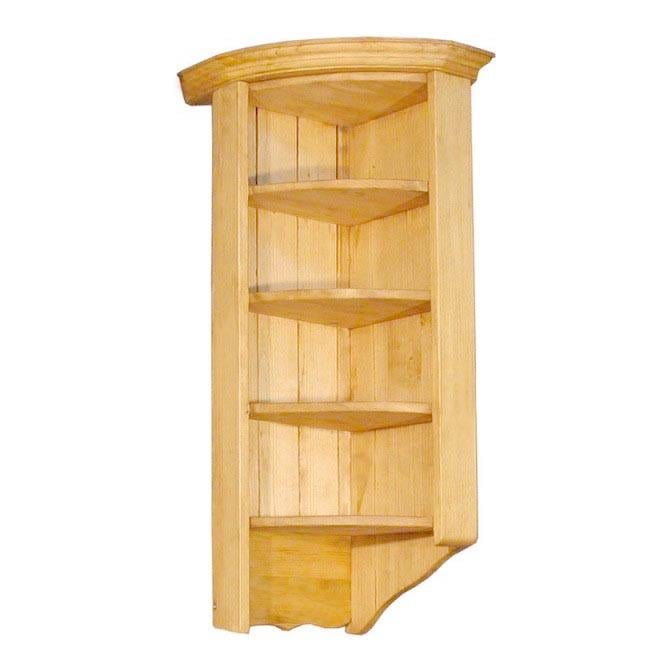 Полка настенная угловая из дерева Бонао Сиена (УНП-002305)