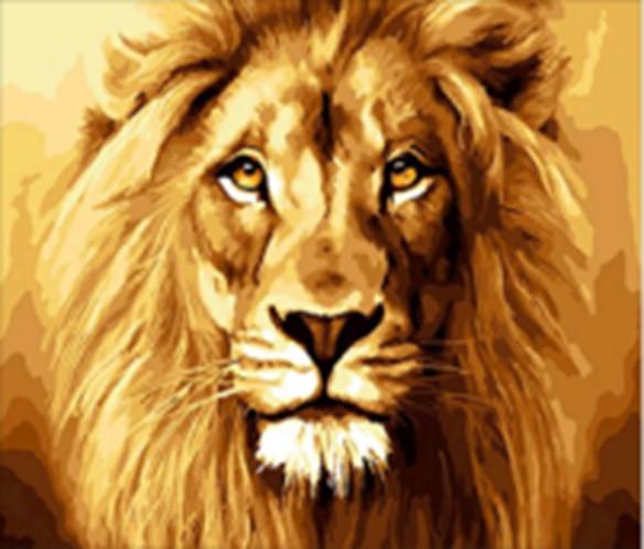 Алмазная мозаика флуоресцентная Мудрый лев 30x40 см без рамки 42x65x4 см (AG0006)