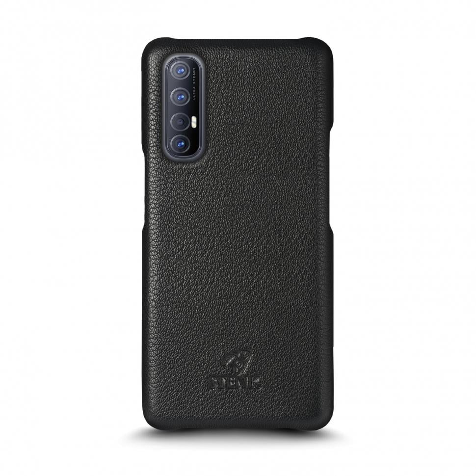 Кожаная накладка Stenk Cover для OPPO Reno3 Pro Черный (69379)
