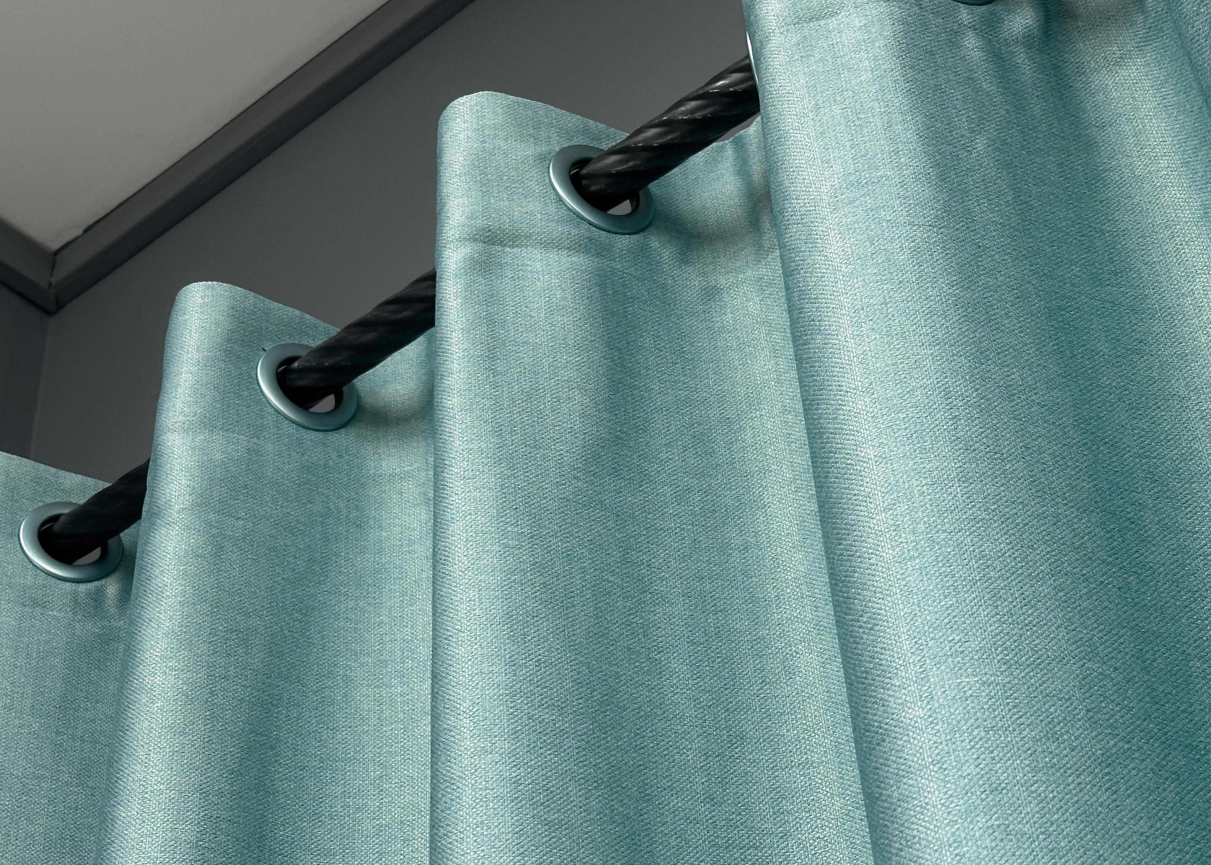 Комплект штор на люверсах VR-Textil Шенил однотонный № 1697ш 150х250 см 2 шт. Светло-бирюзовый (37-0236) - фото 9 Комплект штор на люверсах VR-Textil Шенил однотонный № 1697ш 150х250 см 2 шт. Светло-бирюзовый (37-0236) - фото 9