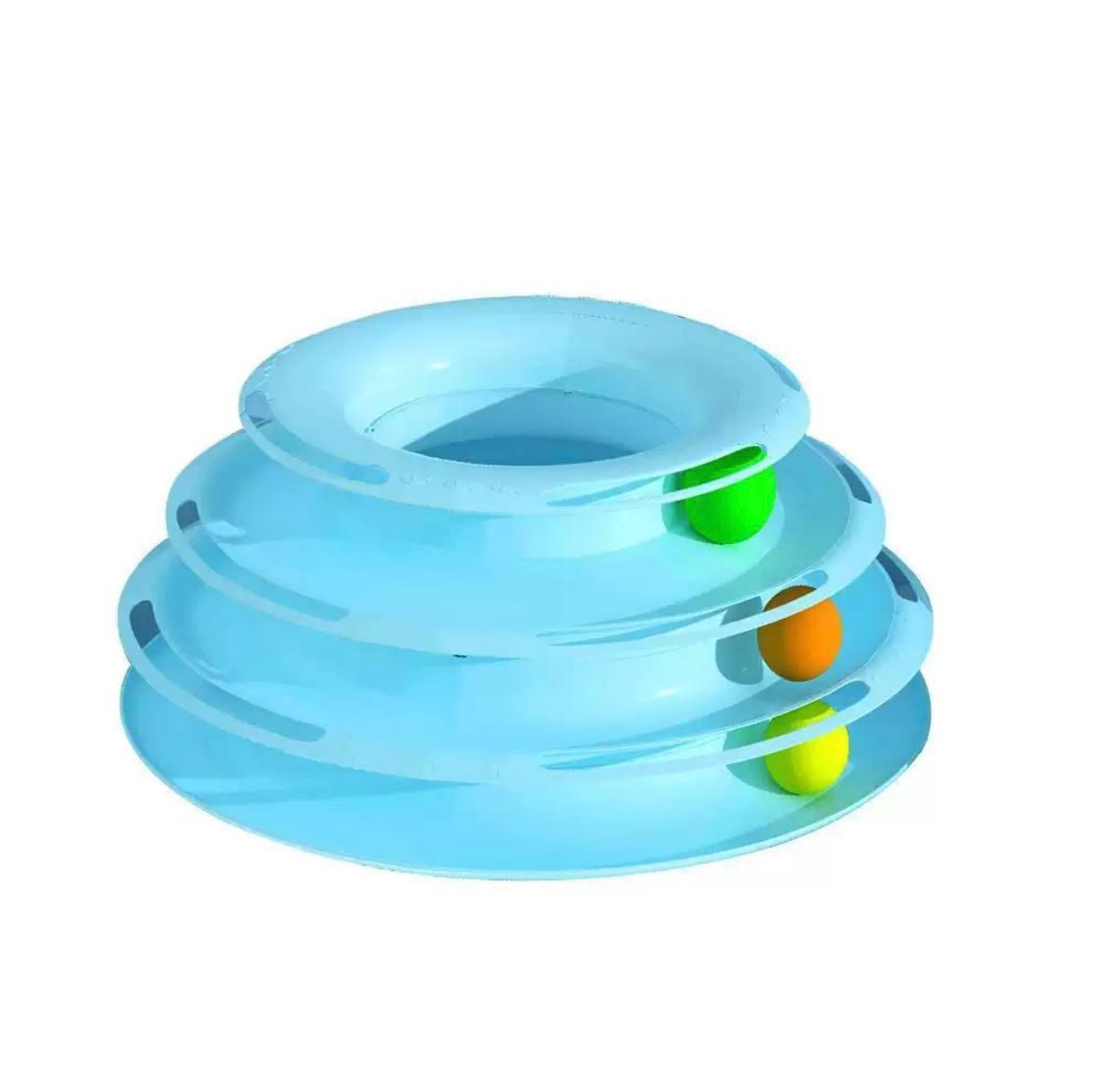 Іграшка для котів Tower of Tracks Вежа з кульками 3 рівня Blue - фото 7 Іграшка для котів Tower of Tracks Вежа з кульками 3 рівня Blue - фото 7