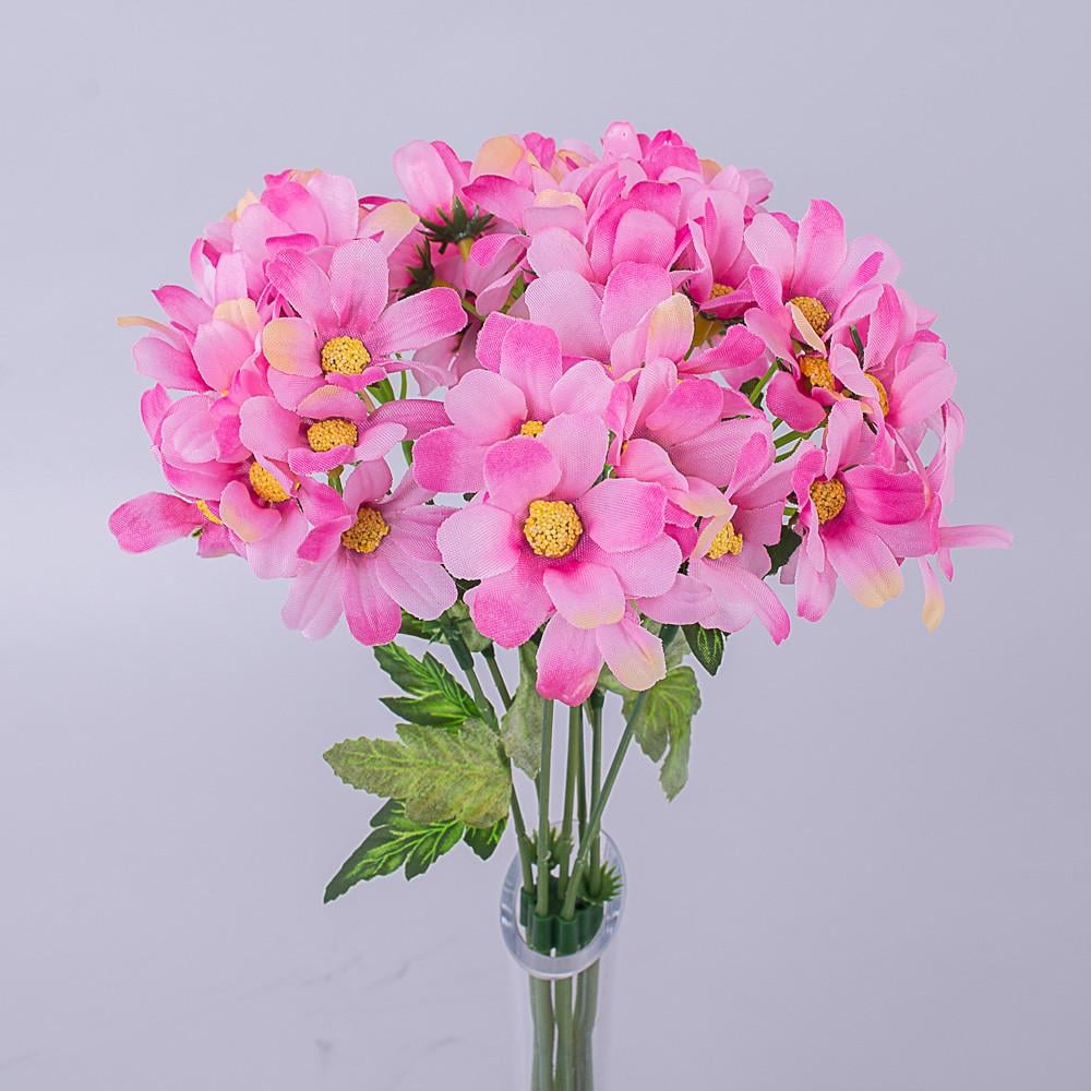 Искусственные цветы Букет ромашек Ярко-розовый (2772-2)