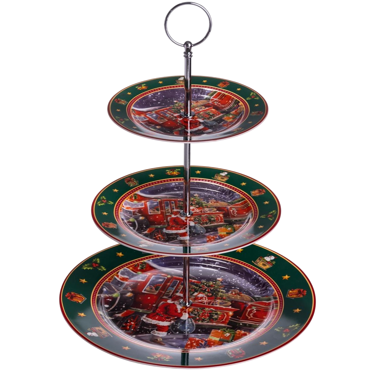 Этажерка для фруктов и десертов Santa фарфоровая h 34 см (HP-SDHK-9)