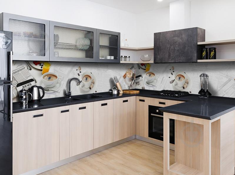 Наклейка виниловая кухонный фартук Zatarga "Утро Кофе" 600х2500 мм (Z181382)