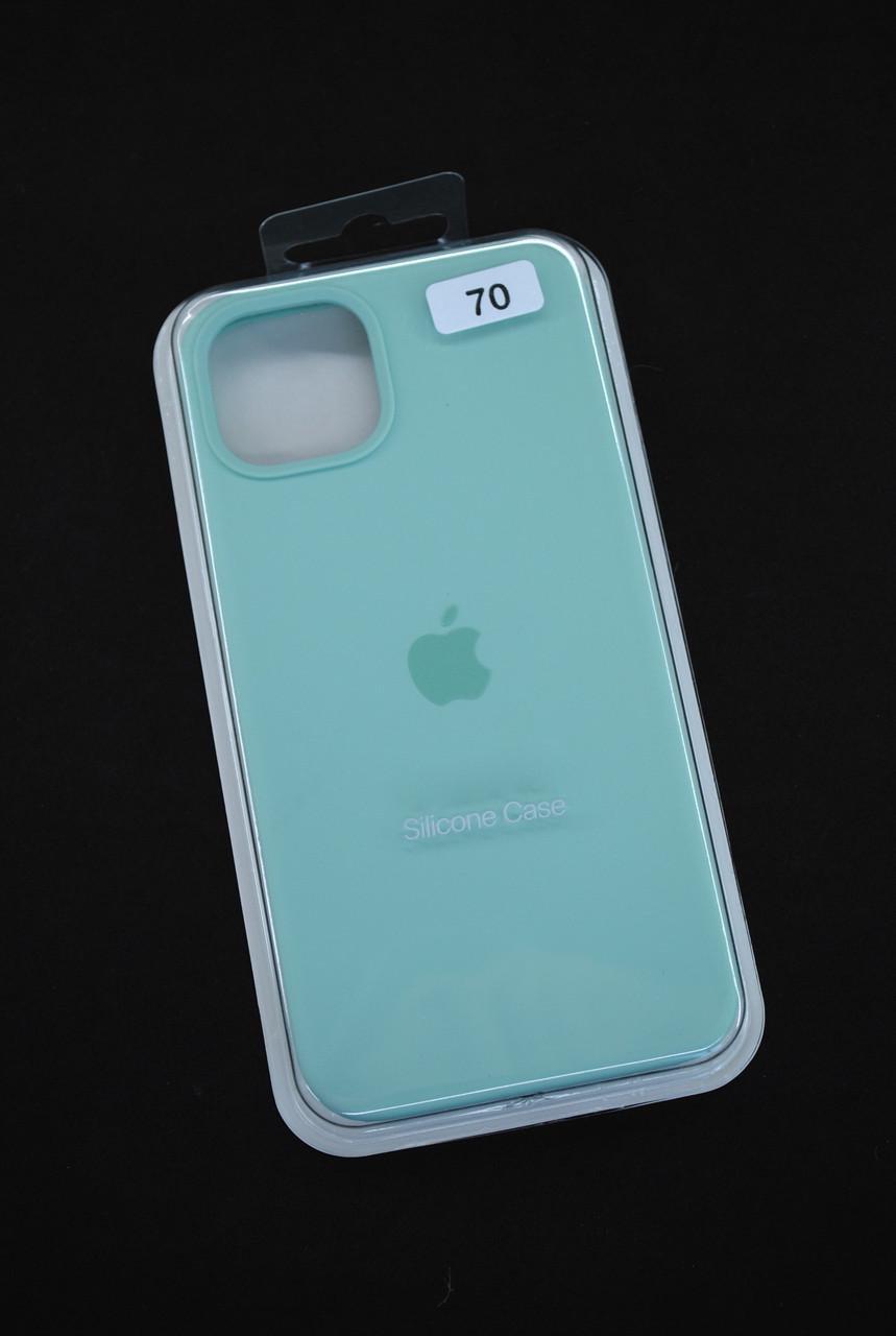 Чохол для телефону iPhone 15Plus Silicone Case FULL №70 mint