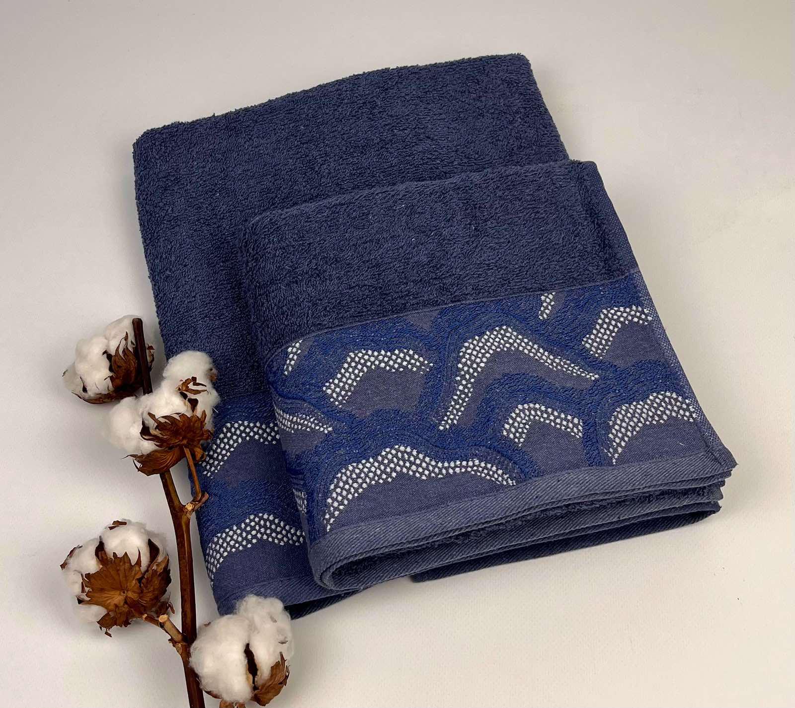 Набір рушників Altinbasak Pera Koen 2 шт. Синій (CN28333) - фото 1 Набір рушників Altinbasak Pera Koen 2 шт. Синій (CN28333) - фото 1