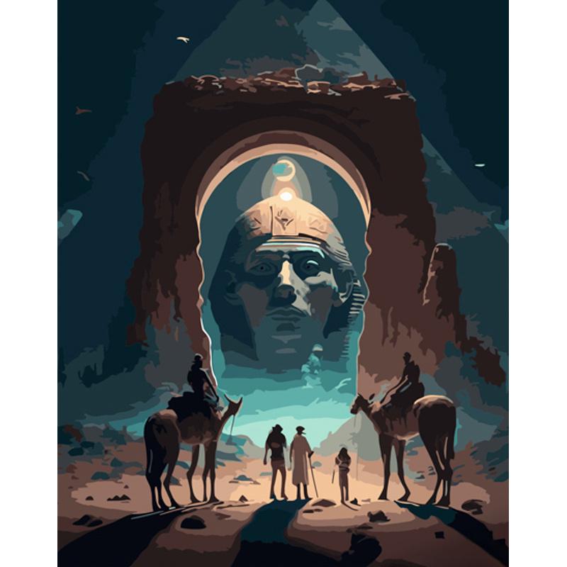 Картина по номерам Strateg Премиум Могучий Фараон 40х50 см (GS968)